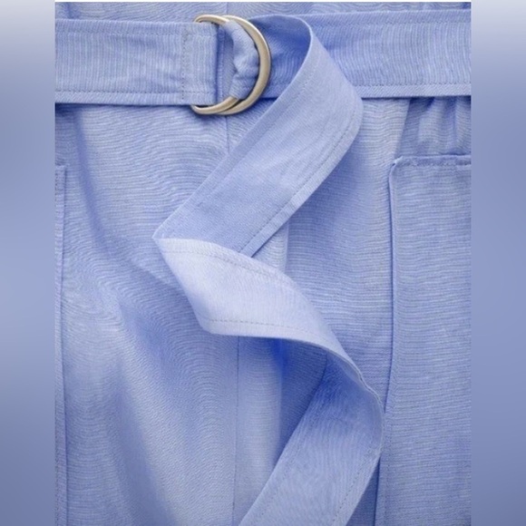 COS Blue V-Neck Belted Playsuit Romper - Size 6 - Picture 3 of 9